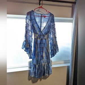 ❌SOLD❌Betsey Johnson Blue Lace dress size 14
